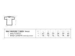 B&C Inspire T /men_° Pánské tričko Medium Fit z bio bavlny 01.TM42 red 6