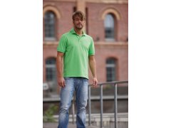 Daiber JN 569 Pánské žerzejové elastické polo 02.0569 irish green/white 2