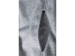 Daiber JN 589 Pánská pletená fleecová bunda s kapucí 02.0589 light melange/carbon 4