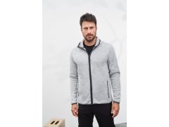 Daiber JN 589 Pánská pletená fleecová bunda s kapucí 02.0589 denim melange/black 4