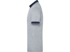 Daiber JN 706 Pánské žerzejové melírované polo 02.0706 grey heather/navy 8