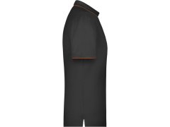 Daiber JN 728 Pánské piqué polo s&nbsp;kontrastní légou 02.0728 black/orange 1