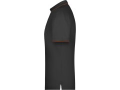 Daiber JN 728 Pánské piqué polo s&nbsp;kontrastní légou 02.0728 black/orange 5