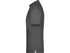 Daiber JN 728 Pánské piqué polo s kontrastní légou 02.0728 graphite/aqua 2