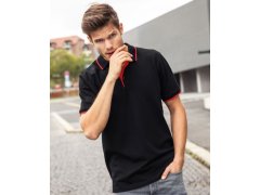 Daiber JN 728 Pánské piqué polo s kontrastní légou 02.0728 white/navy 7