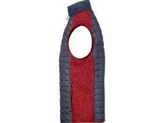 Daiber JN 740 Pánská pletená hybridní vesta 02.0740 red melange/anthracite melange 7