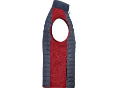 Daiber JN 740 Pánská pletená hybridní vesta 02.0740 red melange/anthracite melange 8