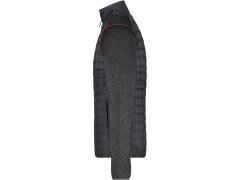 Daiber JN 742 Pánská pletená hybridní bunda 02.0742 grey melange/anthracite melange 8