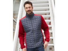 Daiber JN 742 Pánská pletená hybridní bunda 02.0742 red melange/anthracite melange 3