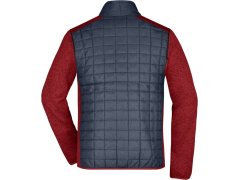 Daiber JN 742 Pánská pletená hybridní bunda 02.0742 red melange/anthracite melange 8