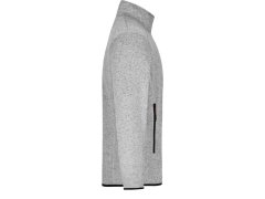 Daiber JN 762 Pánská pletená fleecová bunda 02.0762 light grey melange/red 8