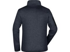 Daiber JN 762 Pánská pletená fleecová bunda 02.0762 dark grey melange/silver 6