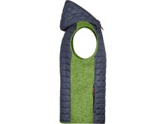 Daiber JN 768 Pánská pletená hybridní vesta 02.0768 kiwi melange/anthracite melange 3