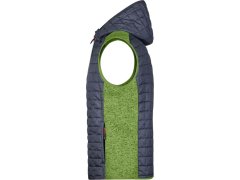 Daiber JN 768 Pánská pletená hybridní vesta 02.0768 kiwi melange/anthracite melange 6