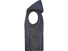 Daiber JN 768 Pánská pletená hybridní vesta 02.0768 grey melange/anthracite melange 6