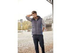 Daiber JN 768 Pánská pletená hybridní vesta 02.0768 light melange/anthracite melange 8