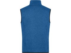 Daiber JN 774 Pánská pletená fleecová vesta se stojáčkem 02.0774 royal melange/red 7
