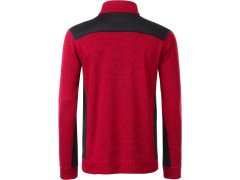 Daiber JN 862 Pánská pracovní bunda pletený fleece - Strong 02.0862 red melange/black 4