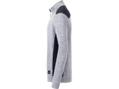Daiber JN 862 Pánská pracovní bunda pletený fleece - Strong 02.0862 white melange/carbon 4
