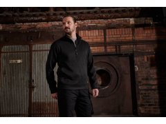 Daiber JN 864 Pánská pracovní fleece bunda 1/2 zip - Strong 02.0864 black/black 8