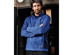 Daiber JN 864 Pánská pracovní fleece bunda 1/2 zip - Strong 02.0864 royal melange/navy 7