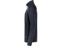 Daiber JN 864 Pánská pracovní fleece bunda 1/2 zip - Strong 02.0864 carbon melange/black 2
