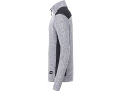 Daiber JN 864 Pánská pracovní fleece bunda 1/2 zip - Strong 02.0864 white melange/carbon 5