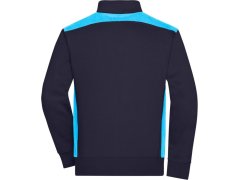 Daiber JN 870 Pánská pracovní mikina - Color 02.0870 navy/turquoise 3