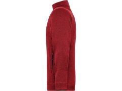 Daiber JN 898 Pánská pracovní pletená fleece bunda - Solid 02.0898 red melange/black 1