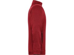 Daiber JN 898 Pánská pracovní pletená fleece bunda - Solid 02.0898 red melange/black 6