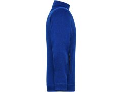 Daiber JN 898 Pánská pracovní pletená fleece bunda - Solid 02.0898 dark royal melange/navy 1