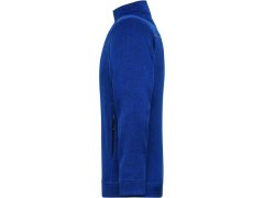 Daiber JN 898 Pánská pracovní pletená fleece bunda - Solid 02.0898 dark royal melange/navy 5