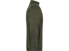 Daiber JN 898 Pánská pracovní pletená fleece bunda - Solid 02.0898 olive melange/black 6