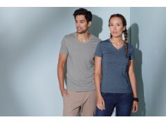 Daiber JN 974 Pánské melírované tričko s výstřihem do V 02.0974 grey heather 3
