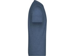 Daiber JN 974 Pánské melírované tričko s výstřihem do V 02.0974 blue melange 2