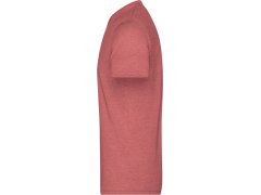 Daiber JN 974 Pánské melírované tričko s&nbsp;výstřihem do V 02.0974 red melange 1