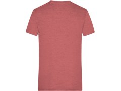 Daiber JN 974 Pánské melírované tričko s&nbsp;výstřihem do V 02.0974 red melange 4