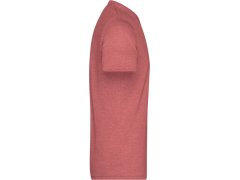 Daiber JN 974 Pánské melírované tričko s&nbsp;výstřihem do V 02.0974 red melange 5