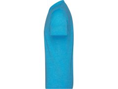 Daiber JN 974 Pánské melírované tričko s výstřihem do V 02.0974 turquoise melange 7
