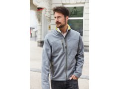 Daiber JN 1148 Pánská 2-vrstvá melanžová softshell bunda 02.1148 dark melange/red 5