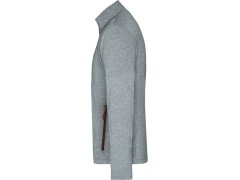 Daiber JN 1148 Pánská 2-vrstvá melanžová softshell bunda 02.1148 dark melange/red 7