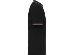 Daiber JN 1306 Pánské těžké piqué polo s&nbsp;proužky 02.1306 black/white/red 2