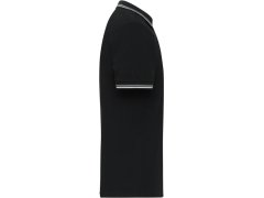 Daiber JN 1306 Pánské těžké piqué polo s&nbsp;proužky 02.1306 black/white/grey 1