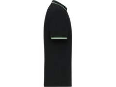 Daiber JN 1306 Pánské těžké piqué polo s proužky 02.1306 black/white/lime green 5