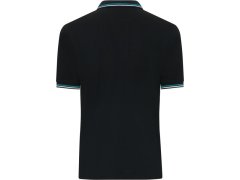 Daiber JN 1306 Pánské těžké piqué polo s proužky 02.1306 black/white/turquoise 6