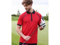 Daiber JN 1308 Pánské piqué polo se zipem 02.1308 white/black 5