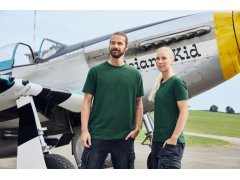 Daiber JN 1802 Pánské pracovní tričko z bio bavlny - Solid 02.1802 dark green 7
