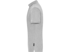 Daiber JN 1806 Pánské pracovní elastické bio polo - Solid 02.1806 grey heather 7