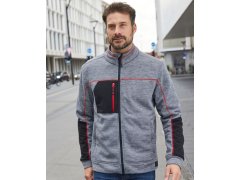 Daiber JN 1818 Pánská pletená fleecová bunda 02.1818 black melange/black/silver 4