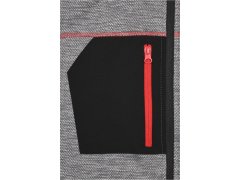 Daiber JN 1818 Pánská pletená fleecová bunda 02.1818 carbon melange/black/red 2
